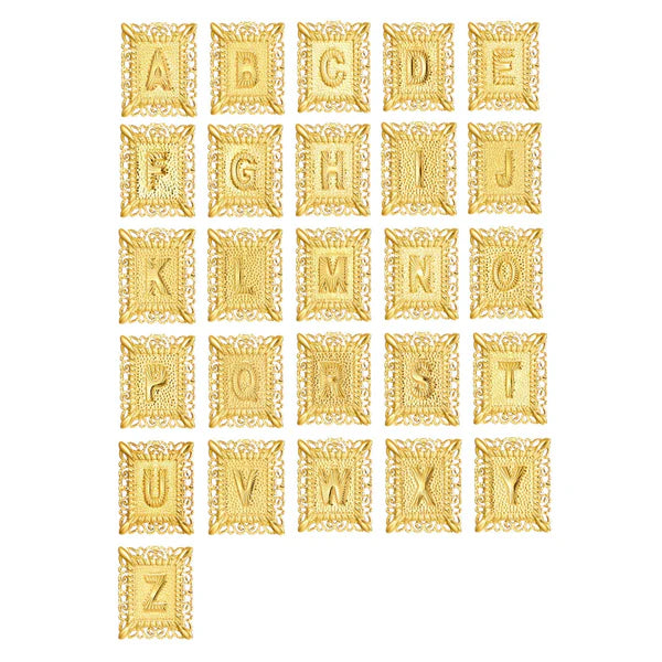 14k Initial & Cross Necklace Set