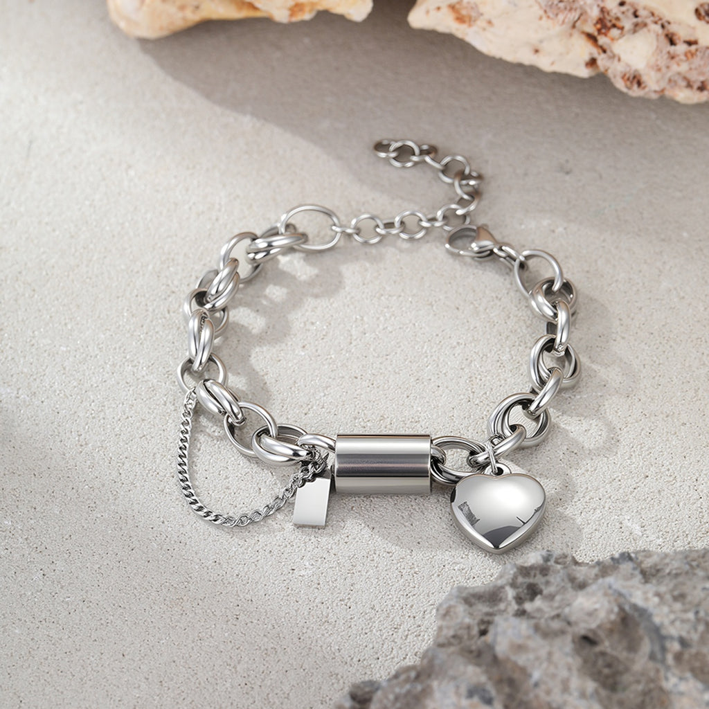 Heart Chain Link Bracelet
