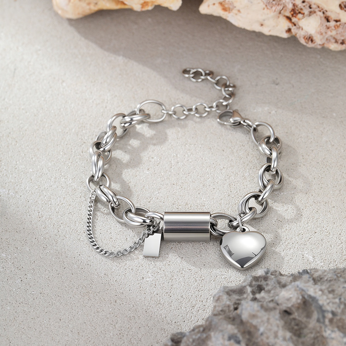 Heart Chain Link Bracelet