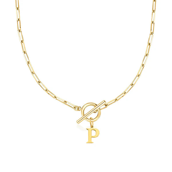 Paperclip Initial Necklace