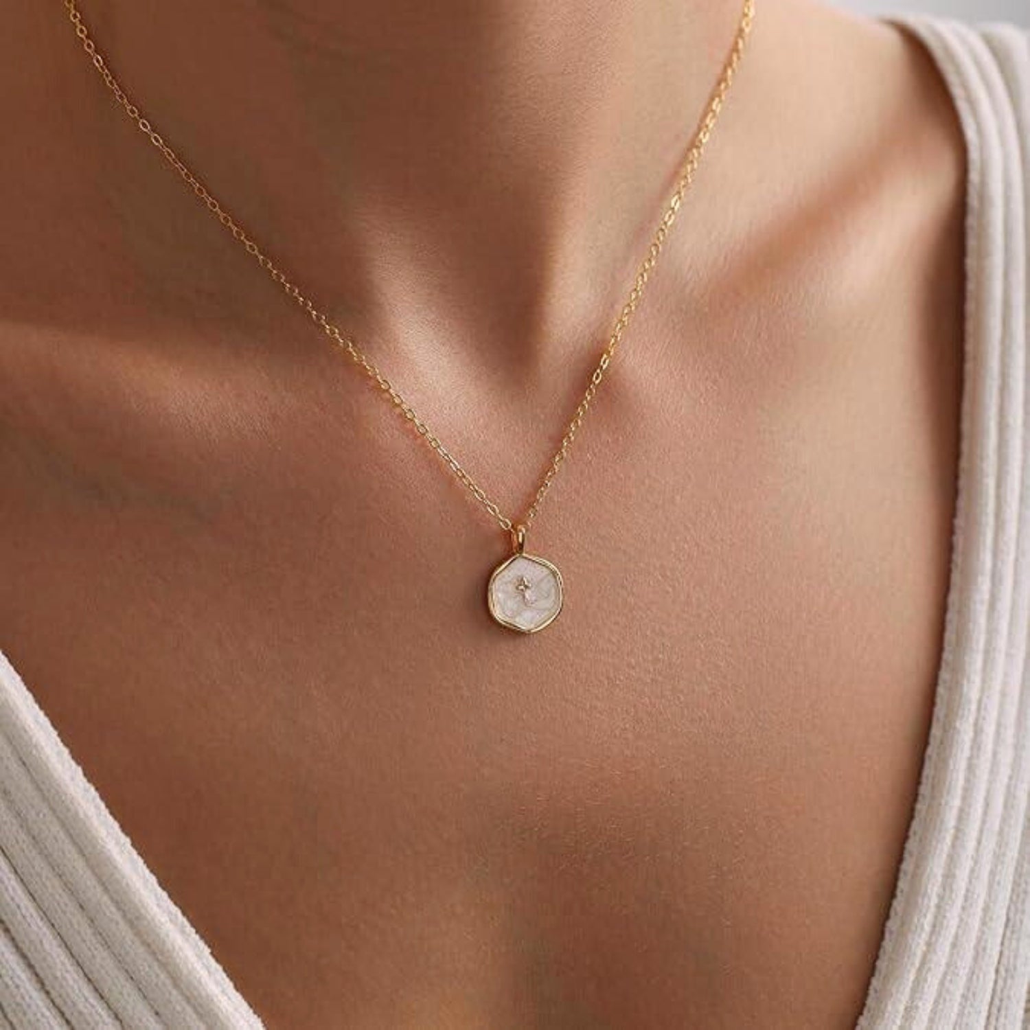 Enamel Cross Pendant Necklace