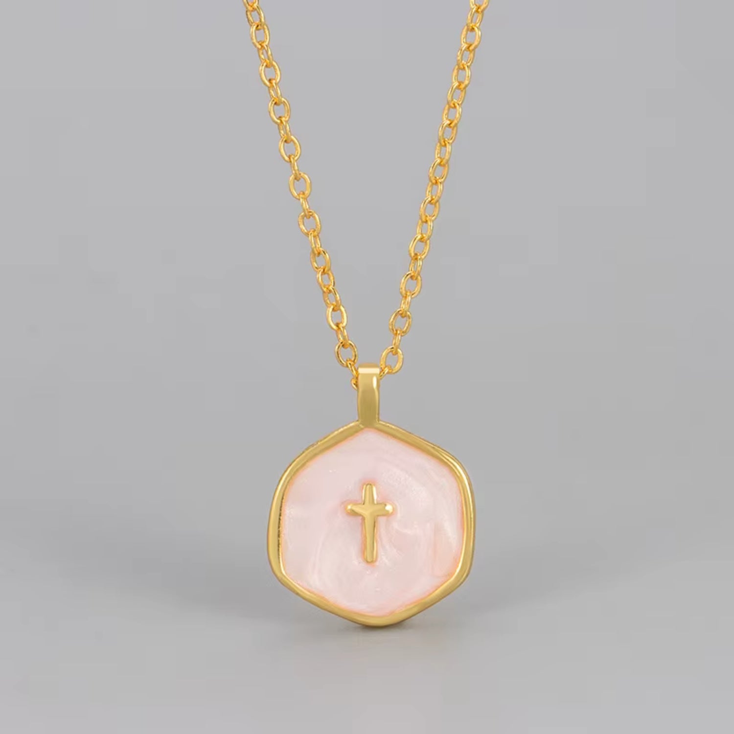 Enamel Cross Pendant Necklace