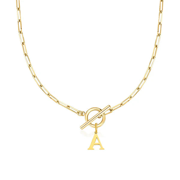 Paperclip Initial Necklace